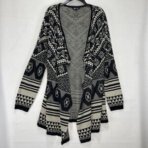 Aztec Cardigan Sweater Womens Medium 64 Sixty Five Draped